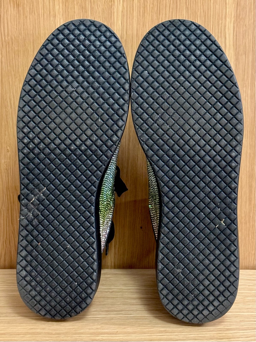Steve Madden Icebox Sparkly Rhinestone Studded Black Sneakers, Mens 11 - Picture 9 of 11